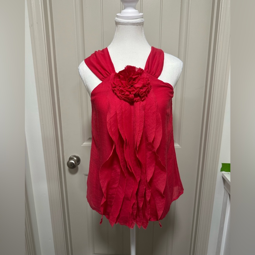 LOFT Vibrant Pink Sleeveless Blouse